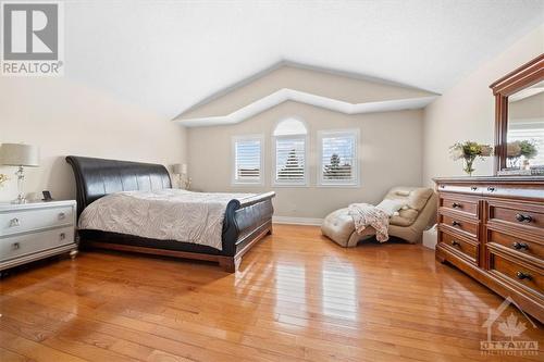 Vaulted ceilings in the primary bedroom. - 87 Shirley'S Brook Drive, Ottawa, ON - Indoor Photo Showing Bedroom