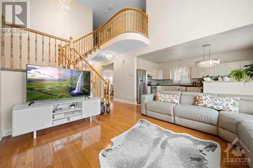 19 ft ceilings in the living room. - 87 Shirley'S Brook Drive, Ottawa, ON - Indoor Photo Showing Living Room