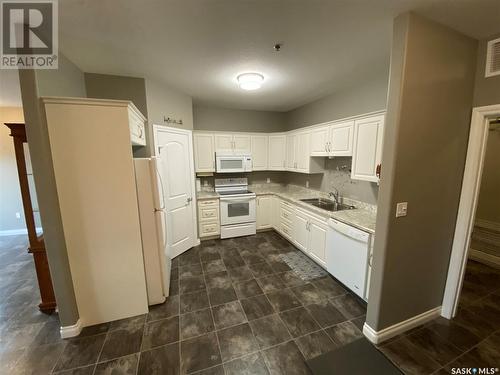 104 123 Balmoral Street, Yorkton, SK - Indoor Photo Showing Kitchen With Double Sink