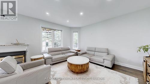 239 Vellore Woods Boulevard, Vaughan, ON - Indoor Photo Showing Living Room With Fireplace