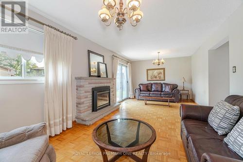 51 Pindar Crescent, Toronto, ON - Indoor Photo Showing Living Room With Fireplace