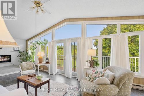 283 Rainbow Ridge Road, Kawartha Lakes (Little Britain), ON - Indoor Photo Showing Living Room With Fireplace