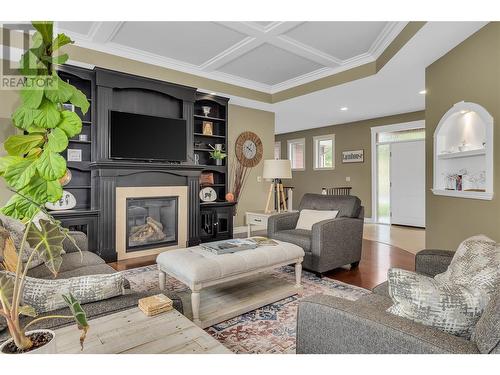 6325 Old Kamloops Road, Vernon, BC - Indoor Photo Showing Living Room With Fireplace