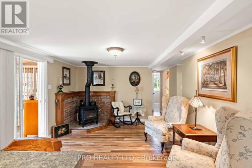 282204 Concession 4 5, East Luther Grand Valley, ON - Indoor Photo Showing Living Room With Fireplace