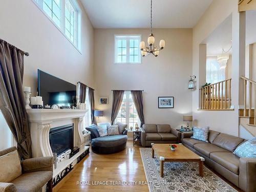 355 Giddings Cres, Milton, ON - Indoor Photo Showing Living Room With Fireplace