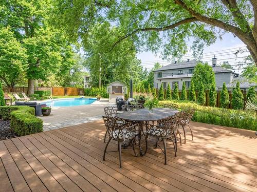 Backyard - 15 Cours Laurier, Beaconsfield, QC - Outdoor With In Ground Pool With Deck Patio Veranda With Backyard