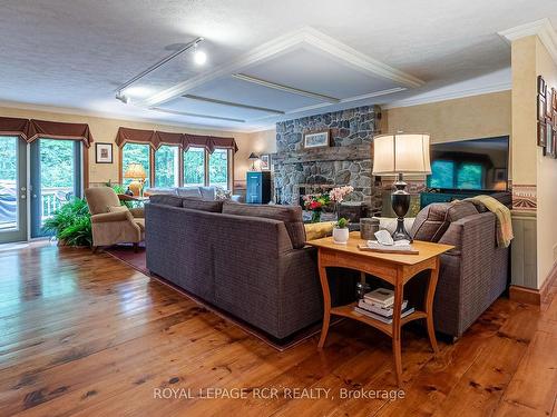 838051 4Th Line E, Mulmur, ON - Indoor Photo Showing Living Room With Fireplace