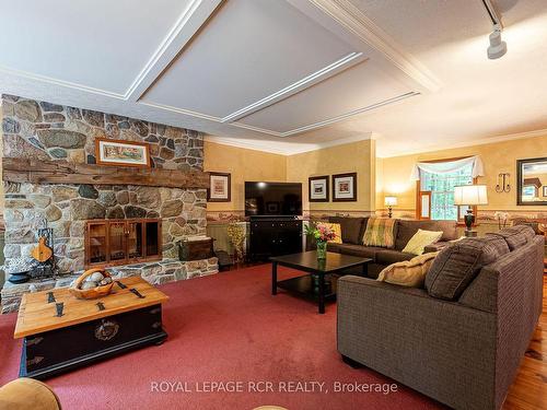 838051 4Th Line E, Mulmur, ON - Indoor Photo Showing Living Room With Fireplace