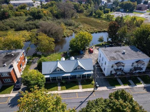 Aerial photo - 1248  - 1250 Rue St-André, Acton Vale, QC - Outdoor With Body Of Water With View