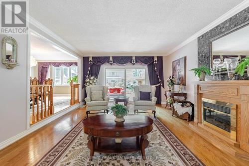 2130 Autumn Breeze Drive N, Mississauga, ON - Indoor Photo Showing Living Room With Fireplace