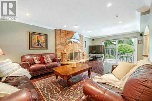 2130 Autumn Breeze Drive N, Mississauga, ON - Indoor Photo Showing Living Room With Fireplace