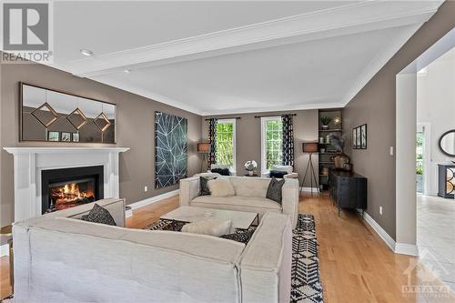 1882 Rocklane Drive, Kanata, ON - Indoor Photo Showing Living Room With Fireplace