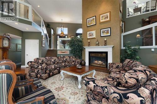 12246 Lessard, Tecumseh, ON - Indoor Photo Showing Living Room With Fireplace