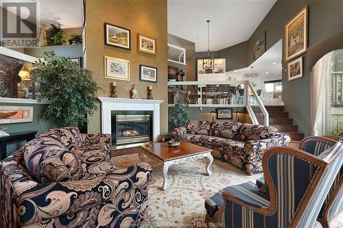 12246 Lessard, Tecumseh, ON - Indoor Photo Showing Living Room With Fireplace