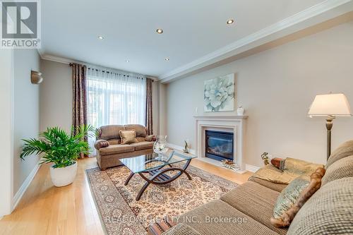 2395 Thruxton Drive, Oakville, ON - Indoor Photo Showing Living Room With Fireplace