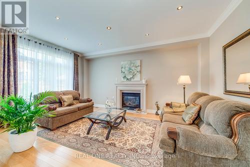 2395 Thruxton Drive, Oakville, ON - Indoor Photo Showing Living Room With Fireplace