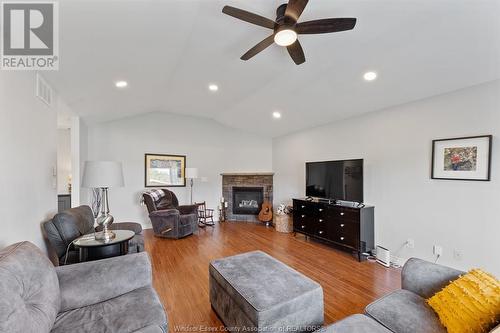 8812 Concession 8, Amherstburg, ON - Indoor Photo Showing Living Room With Fireplace