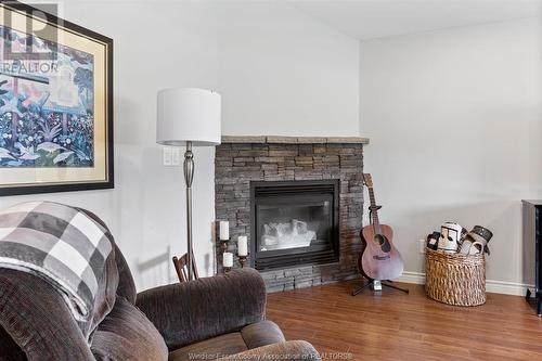 8812 Concession 8, Amherstburg, ON - Indoor Photo Showing Living Room With Fireplace