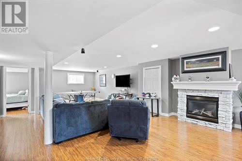 1035 Monarch Meadows, Lakeshore, ON - Indoor Photo Showing Living Room With Fireplace