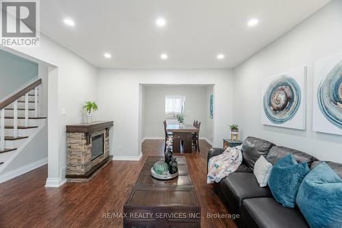 97 Juniper Crescent, Brampton, ON - Indoor Photo Showing Living Room With Fireplace