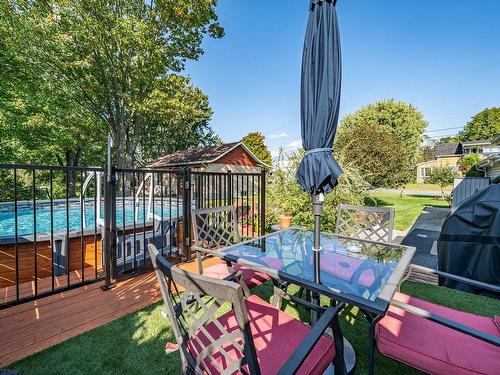 Terrasse - 99 Rue Ratté, Val-Des-Sources, QC - Outdoor With Above Ground Pool