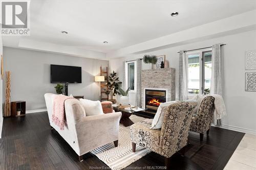 1370 Lisgar Avenue, Lasalle, ON - Indoor Photo Showing Living Room With Fireplace