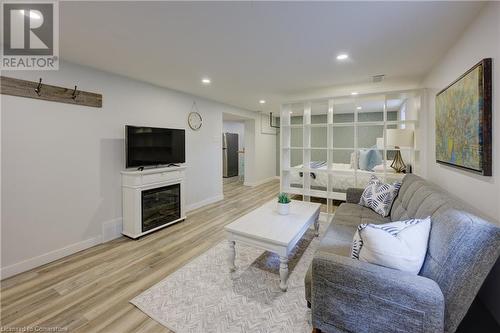 27 Bruder Avenue, Kitchener, ON - Indoor Photo Showing Living Room With Fireplace