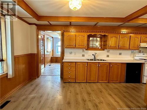 33 Roulston Avenue, Plaster Rock, NB - Indoor Photo Showing Kitchen With Double Sink