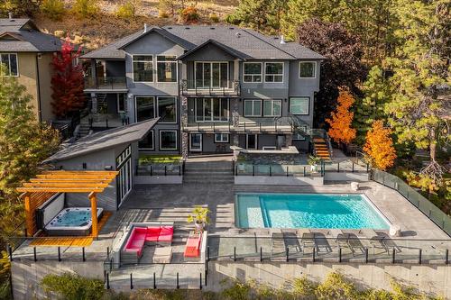 1092 Aurora Heights, West Kelowna, BC - Outdoor With In Ground Pool With Deck Patio Veranda