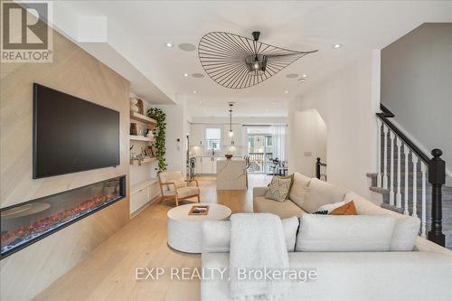 29 Rapids Lane, Hamilton, ON - Indoor Photo Showing Living Room With Fireplace