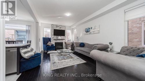 22 Exhibition Crescent, Brampton, ON - Indoor Photo Showing Living Room With Fireplace