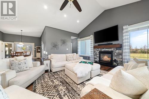 747 Mcfarlane Road, Tyendinaga, ON - Indoor Photo Showing Living Room With Fireplace