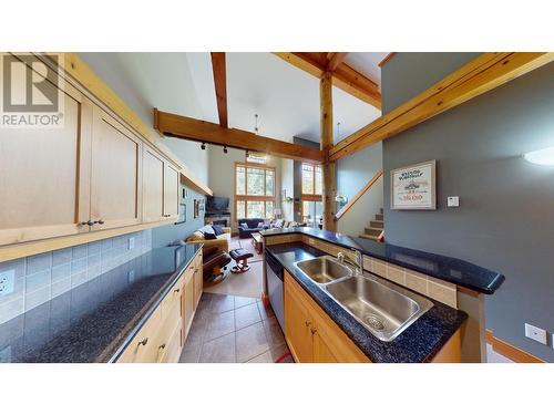 1005 Mountain View Road Unit# 4D, Rossland, BC - Indoor Photo Showing Kitchen With Double Sink