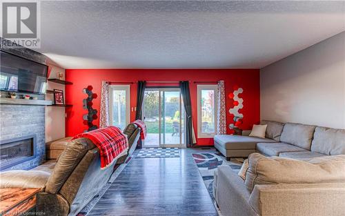 205 Prosperity Drive, Kitchener, ON - Indoor Photo Showing Living Room With Fireplace