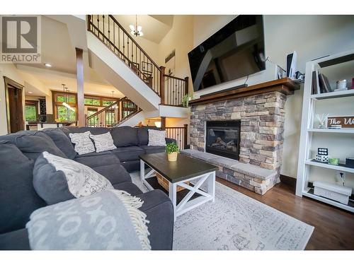 437 Canyon  Trail Unit# A, Fernie, BC - Indoor Photo Showing Living Room With Fireplace