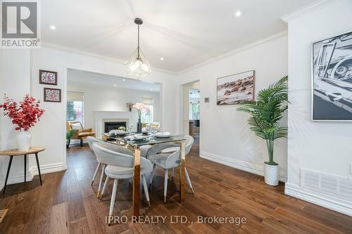 1095 Old Oak Drive, Oakville, ON - Indoor Photo Showing Dining Room With Fireplace