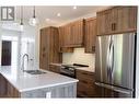 153 The Whins, Cranbrook, BC  - Indoor Photo Showing Kitchen With Stainless Steel Kitchen With Double Sink With Upgraded Kitchen 