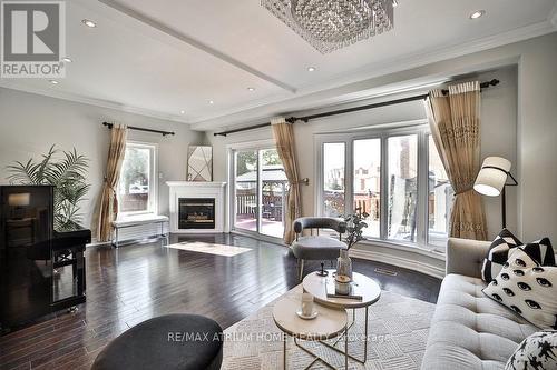 92 Milliken Meadows Drive, Markham, ON - Indoor Photo Showing Living Room With Fireplace