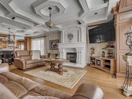 Salon - 307 Av. Des Chênes, Sainte-Marie, QC - Indoor Photo Showing Living Room With Fireplace