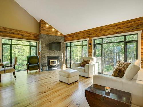 Salon - 10 Ch. Pierre, Mille-Isles, QC - Indoor Photo Showing Living Room With Fireplace