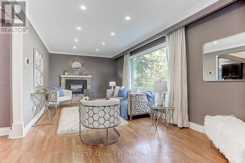 326 Jaybell Grove, Toronto, ON - Indoor Photo Showing Living Room With Fireplace