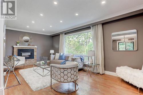 326 Jaybell Grove, Toronto, ON - Indoor Photo Showing Living Room With Fireplace