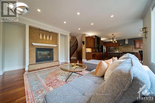 1030 Goward Drive, Ottawa, ON - Indoor Photo Showing Living Room With Fireplace