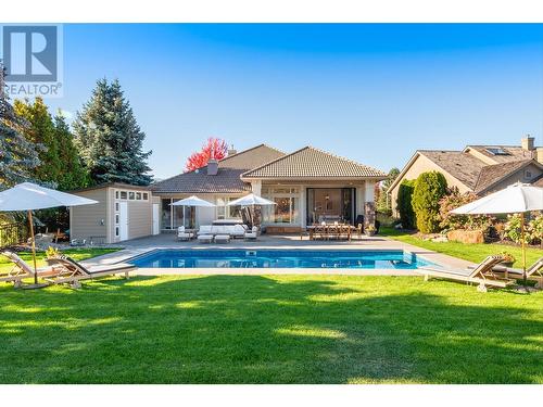 3813 Gallaghers Parkway, Kelowna, BC - Outdoor With In Ground Pool With Backyard With Exterior