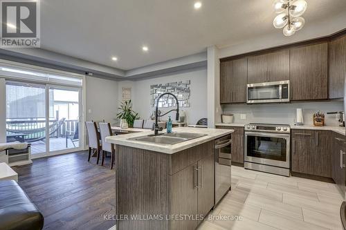 357 Edgevalley Road, London, ON - Indoor Photo Showing Kitchen With Stainless Steel Kitchen With Double Sink With Upgraded Kitchen