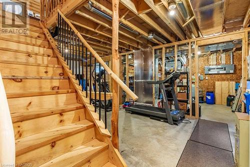 Stairs to Basement - 414499 Baseline Road, West Grey, ON - Indoor Photo Showing Basement