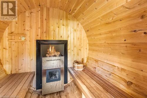 Sauna interior - 414499 Baseline Road, West Grey, ON - Indoor With Fireplace