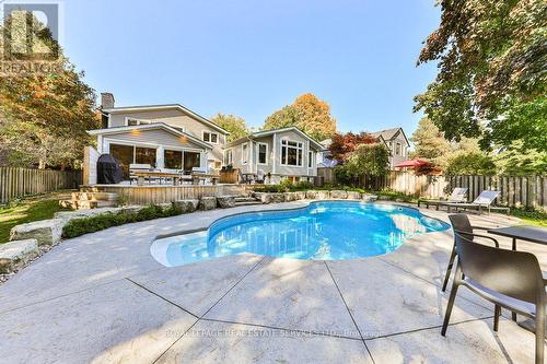 2324 Cheverie Street, Oakville, ON - Outdoor With In Ground Pool With Deck Patio Veranda With Backyard