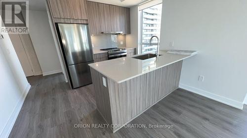 2306 - 4130 Parkside Village Drive, Mississauga, ON - Indoor Photo Showing Kitchen With Stainless Steel Kitchen