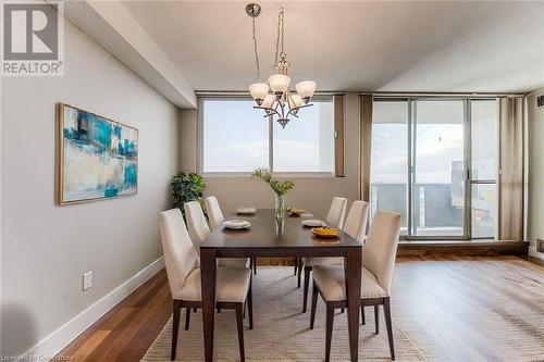 virtually staged photo - 375 King Street Unit# 1002, Waterloo, ON - Indoor Photo Showing Dining Room